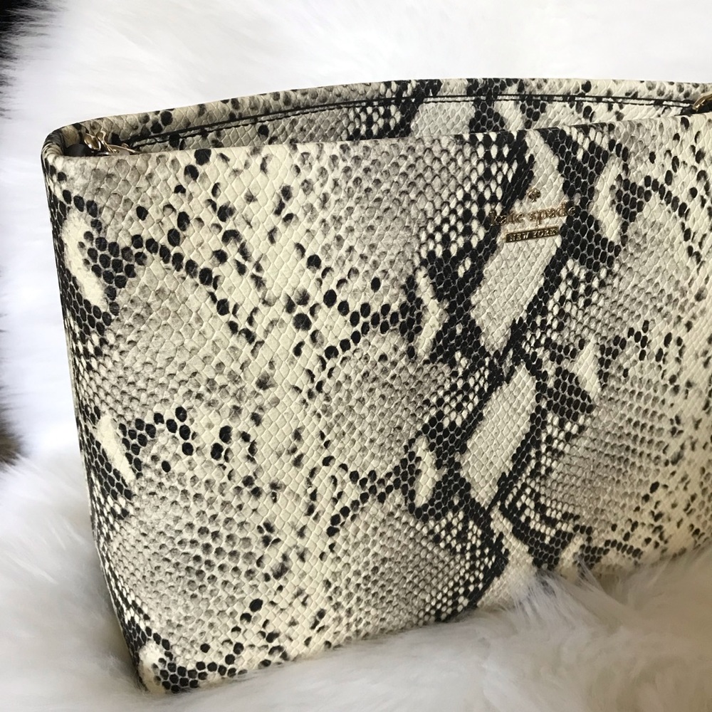 Emerson Snake Lorie cement black Kate spade emboss - Picture 5 of 8